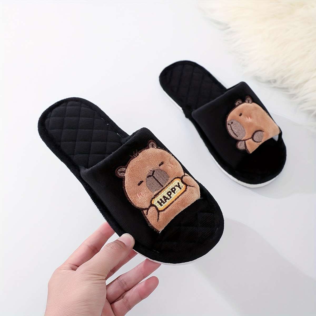 Cotton Slippers Color Light Grey Sizeuk 6.5-7