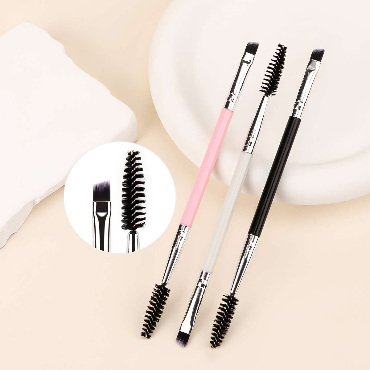 Makeup Brush Set Color 3 Black Silvery