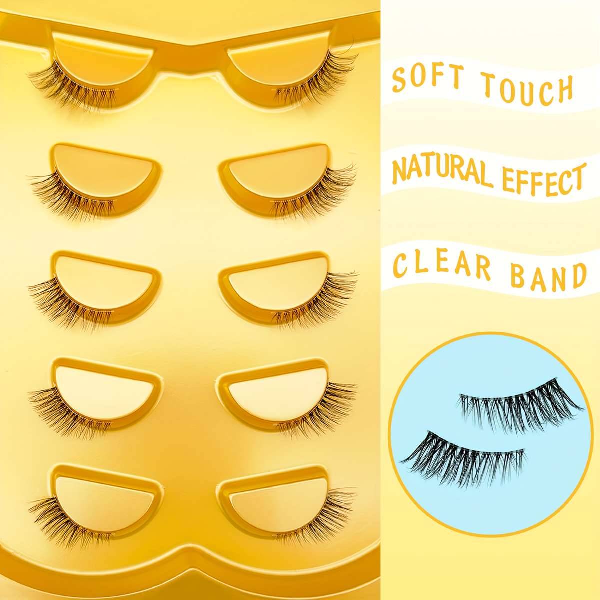 5 Pairs Natural Fluffy Individual Lashes Model Y B01 5 Pairs 10mm