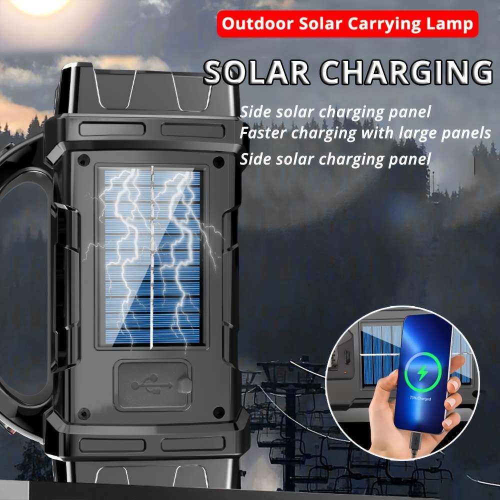 Multi Functional Solar Portable Light Led Cob Emergency Light Usb Charging Ip6