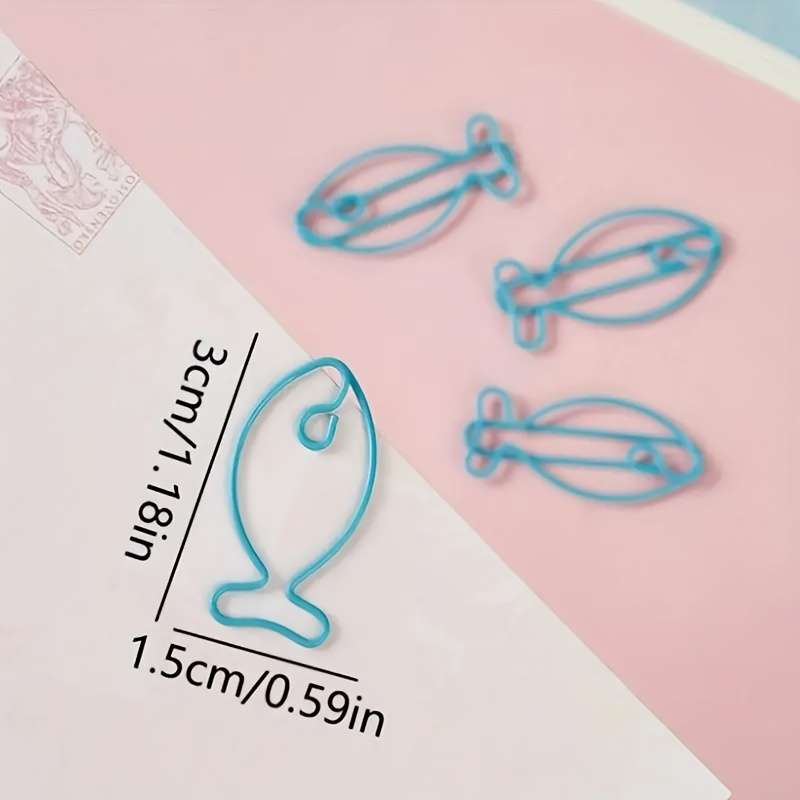 Clip Sky Blue Fish Quantity 36Pcs