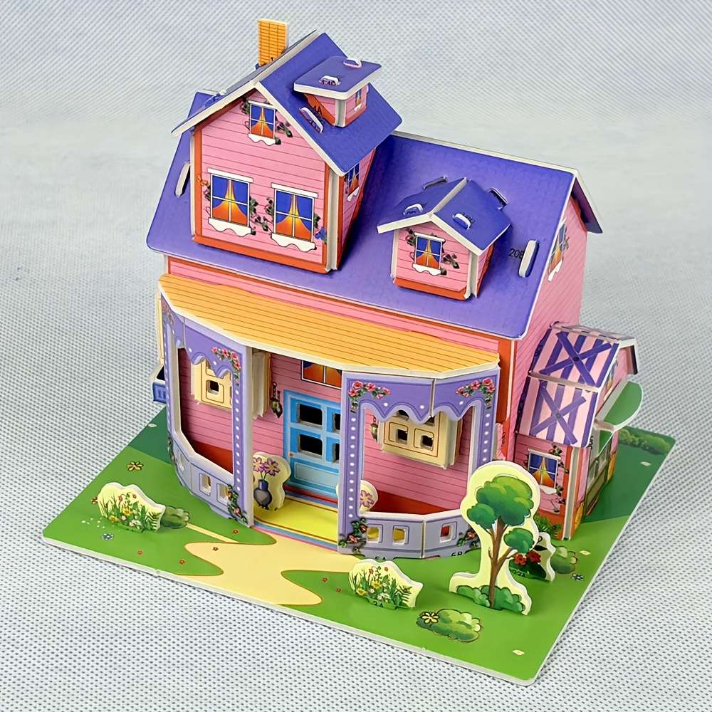 3D House Puzzle Model Model Ulx228 Sizel
