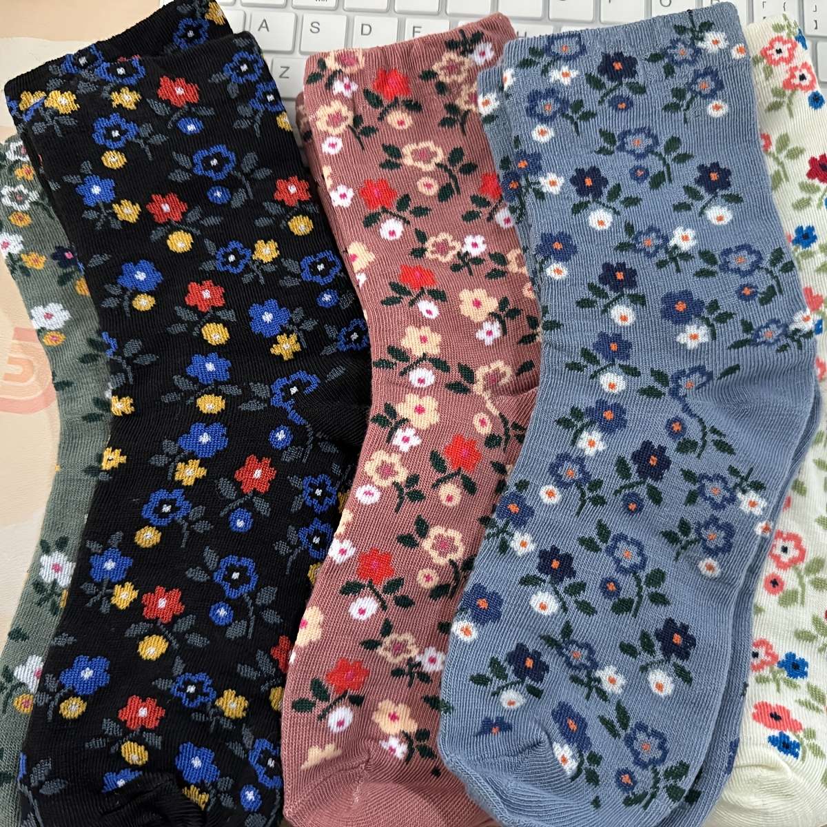 Women S Socks Color Multicolor 5Pairs Size Asian Onesize