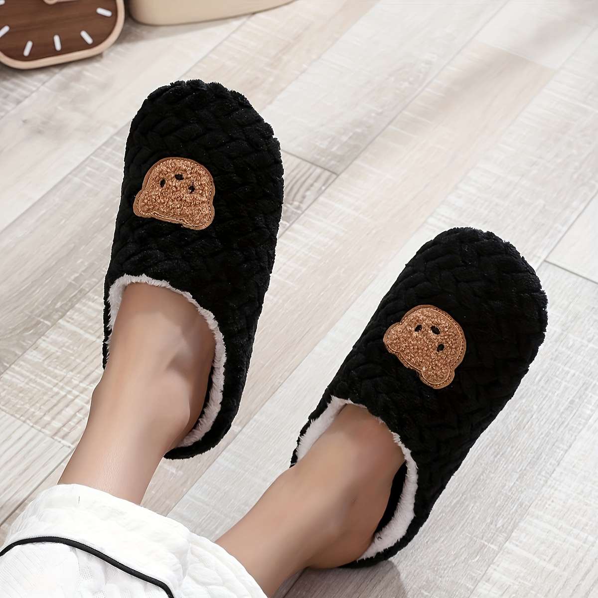 Cotton Slippers Color Grey Sizeuk 6.5-7
