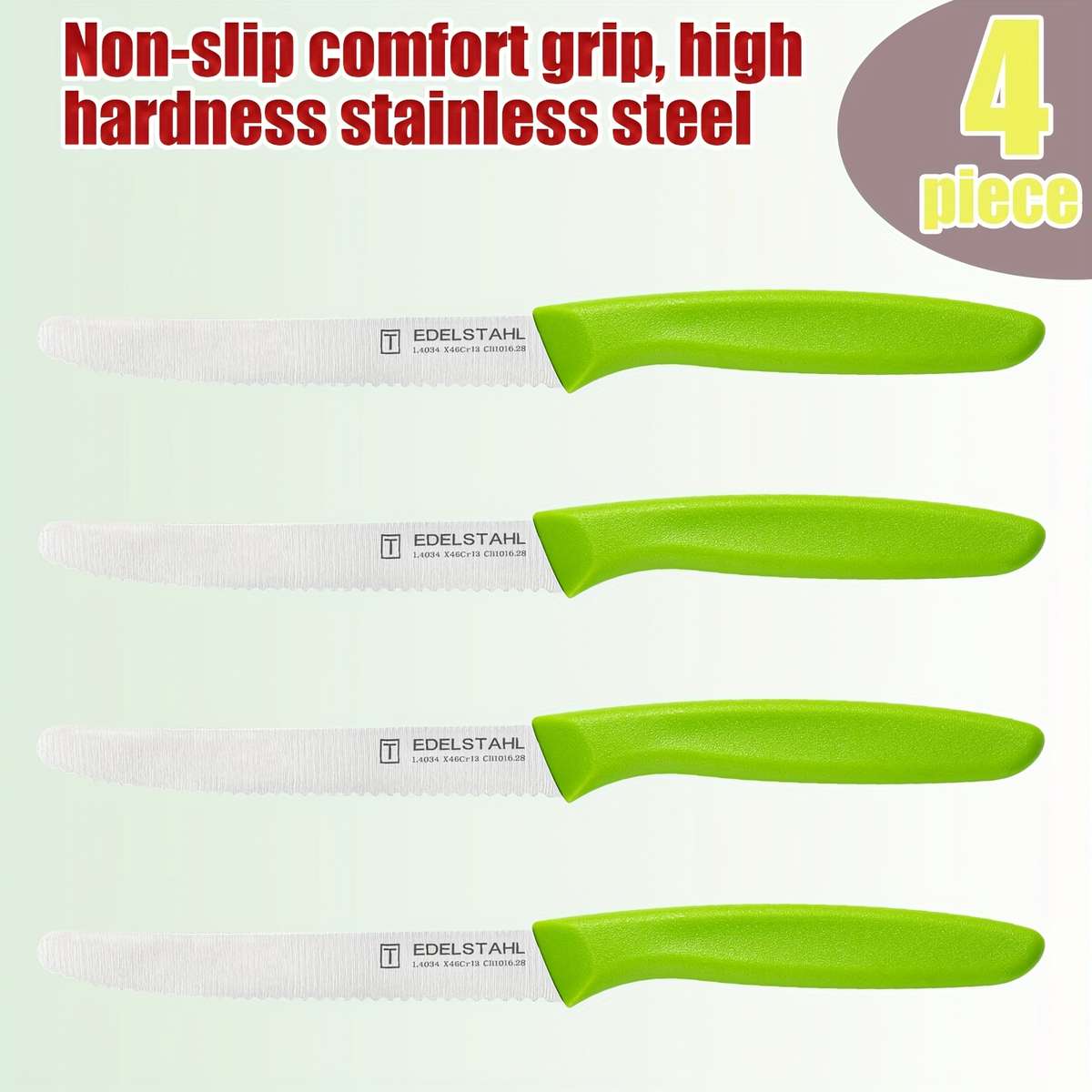 Bread And Cheese Knife Color 6Pcs Orange