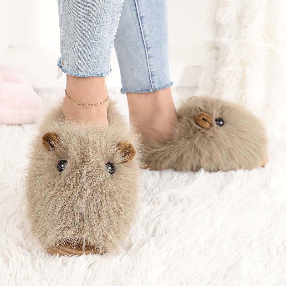 Cotton Slippers Color White Sizeuk 7.5-8