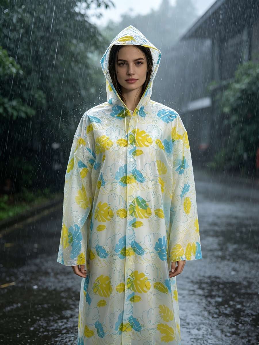 Raincoat White Size Asian Onesize