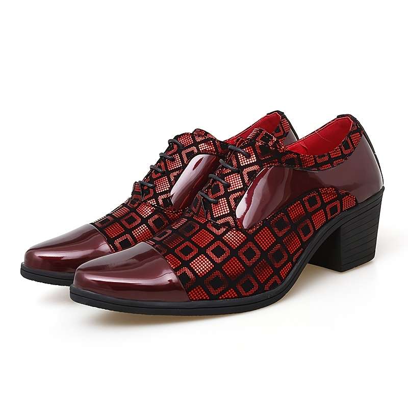 Mens Leather Shoes Color Red Sizeuk 5
