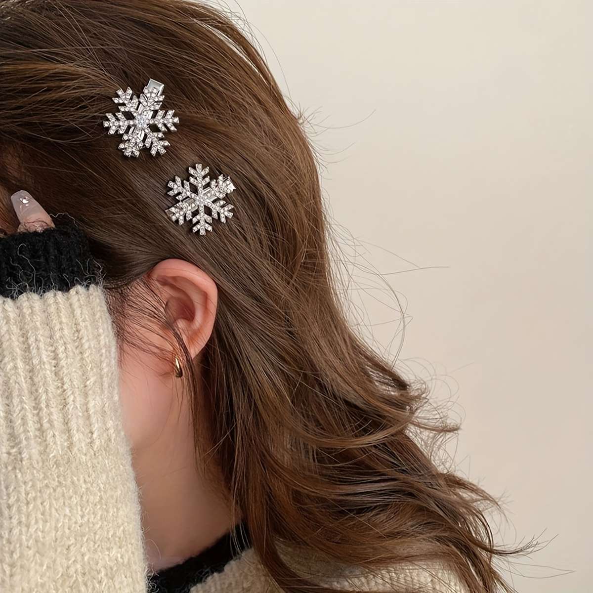 Christmas Decorations Quantity 6Pcs Snowflake Clips