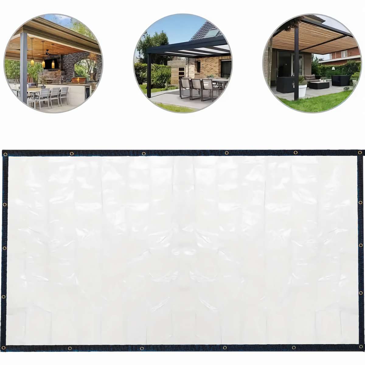 Transparent Rainproof Fabric Size 2.5M X 6.0 M 8.2 * 19.7Ft