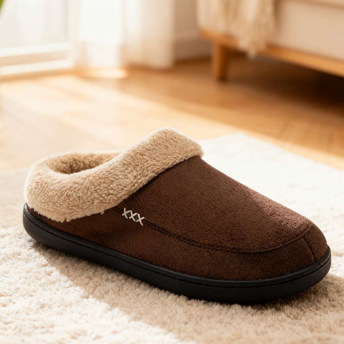 Cotton Slippers Color Camel Sizeuk 7.5-8