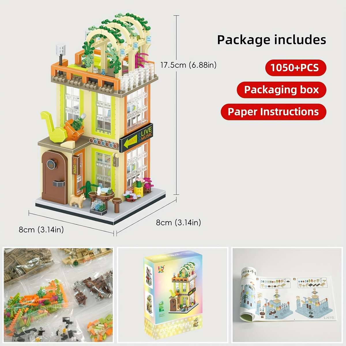 Building Toy Architectural Model Toy Set Model Cake Shop