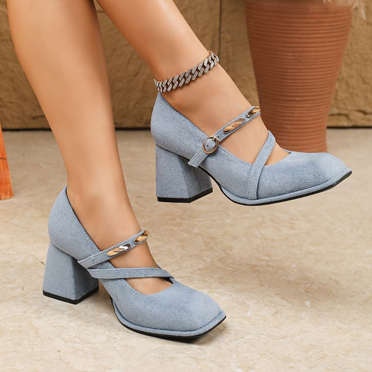 Women S High Heels Color Light Blue Sizeuk 10