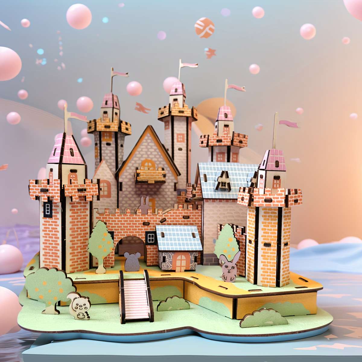 Building Toy Architectural Model Toy Set Model Fairy Tale Castle