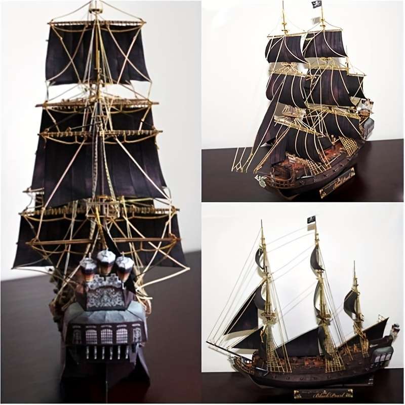 3D Jigsaw Puzzle Model Ship Model 43.18Cm Black Pearl Material Pack