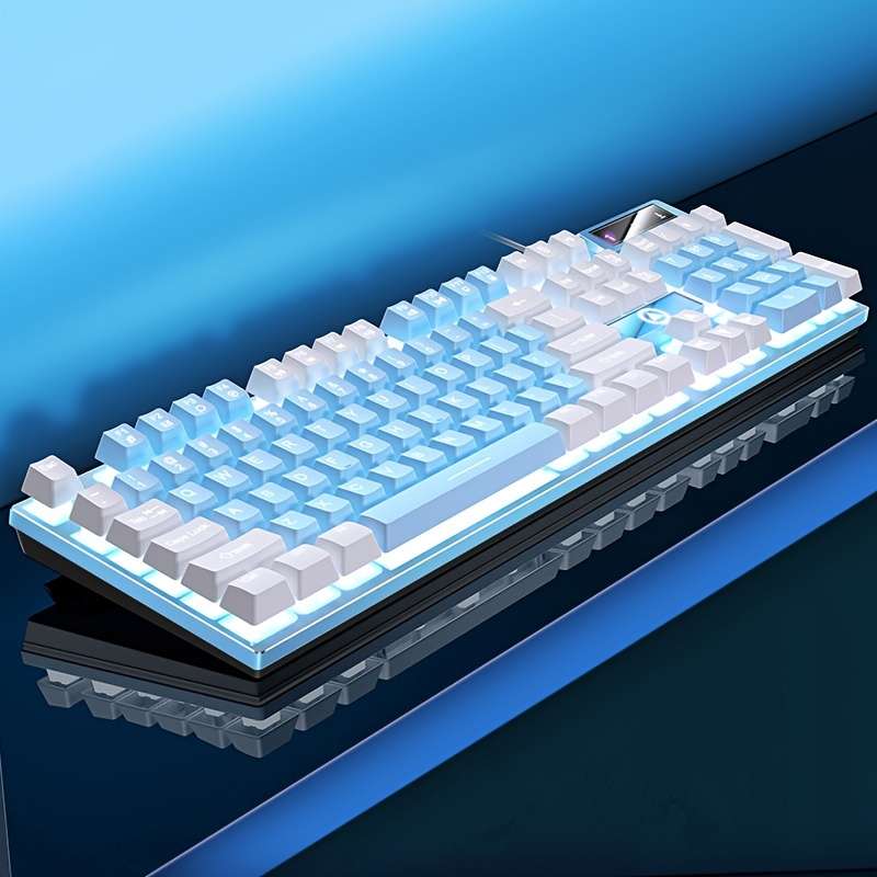 keyboard color Blue And White
