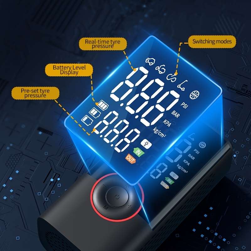 Multifunctional Smart Wireless Digital Display Portable Car Tire Pump