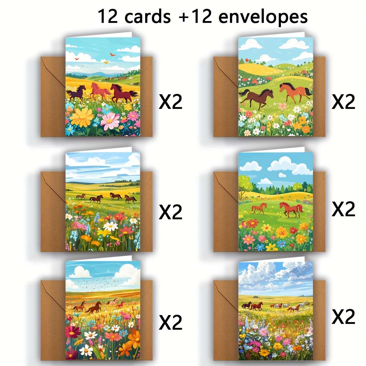 Greeting Cards Quantity 6Pcs