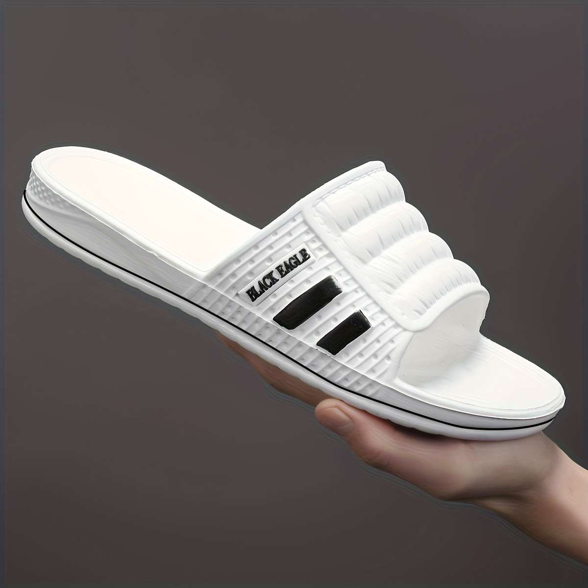 Men Slippers Summer Style Grey Size Uk 7