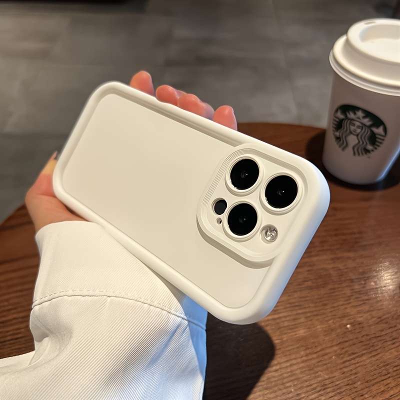 1Pc White For iPhone 12 Phone Case Phone Cover