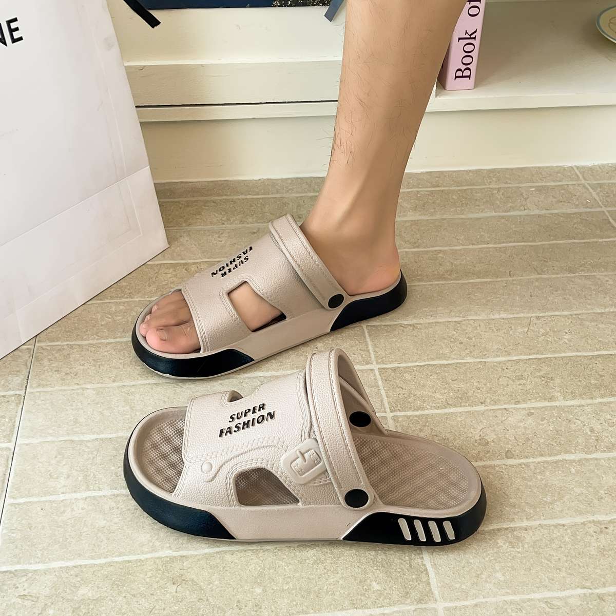 Sandals Color White Size Uk 8.5 9 Wide