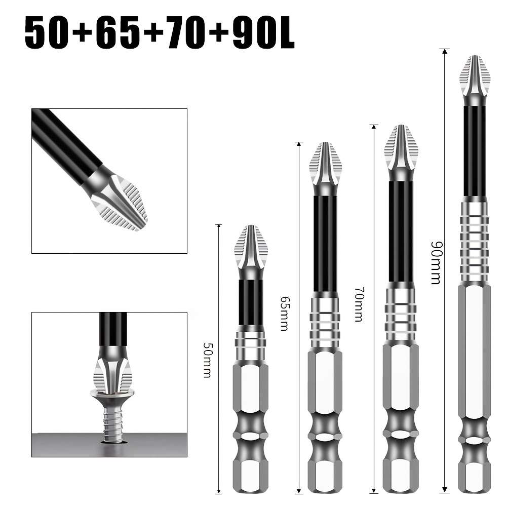 Screwdriver Bit Tool Set Model 4Pcs 50 Add  65 Add  70 Add  90L