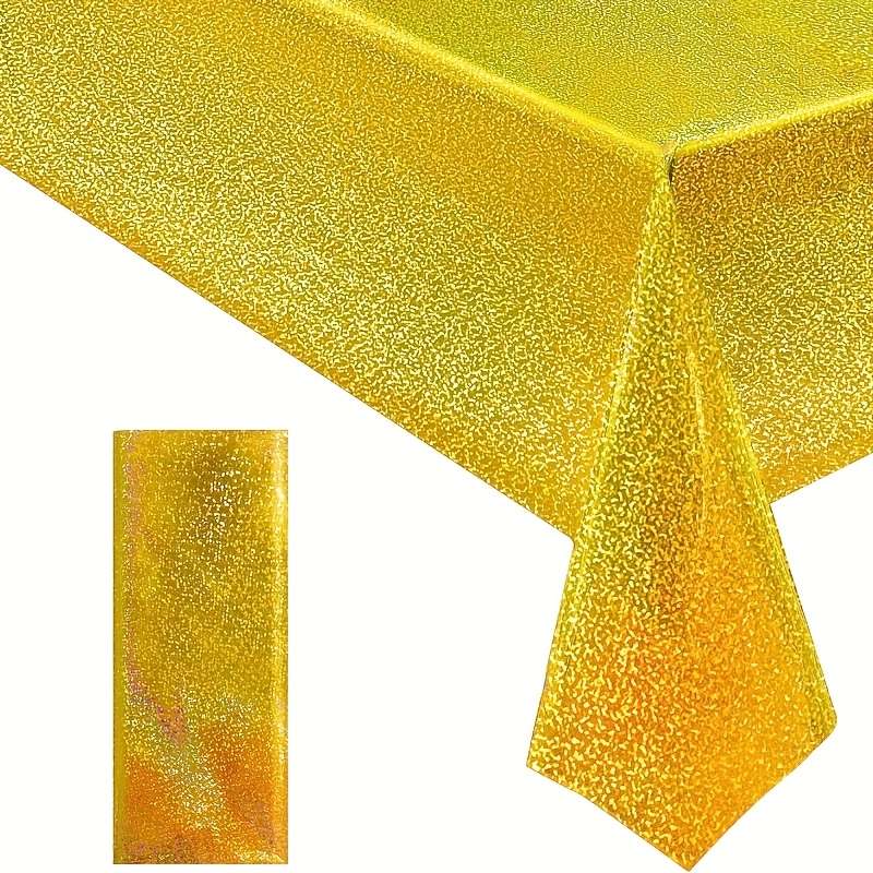 Christmas Tablecloth Color Golden Quantity 1Pc