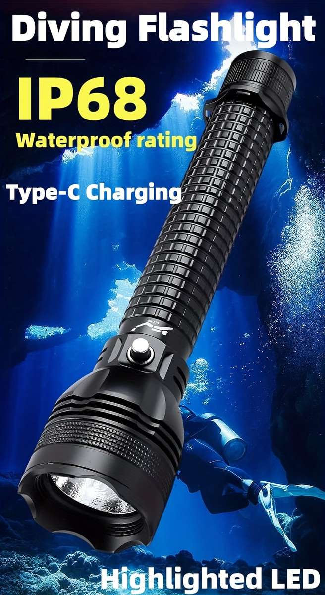 Advanced 1Pc Professional Scuba Diving Flashlight Ultra Bright Professional