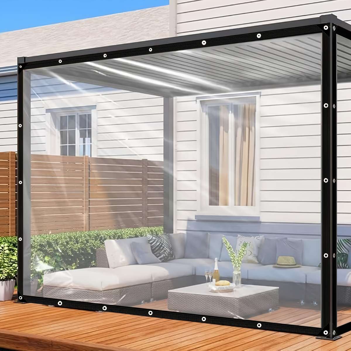 Transparent Rainproof Fabric Size 3M X4M