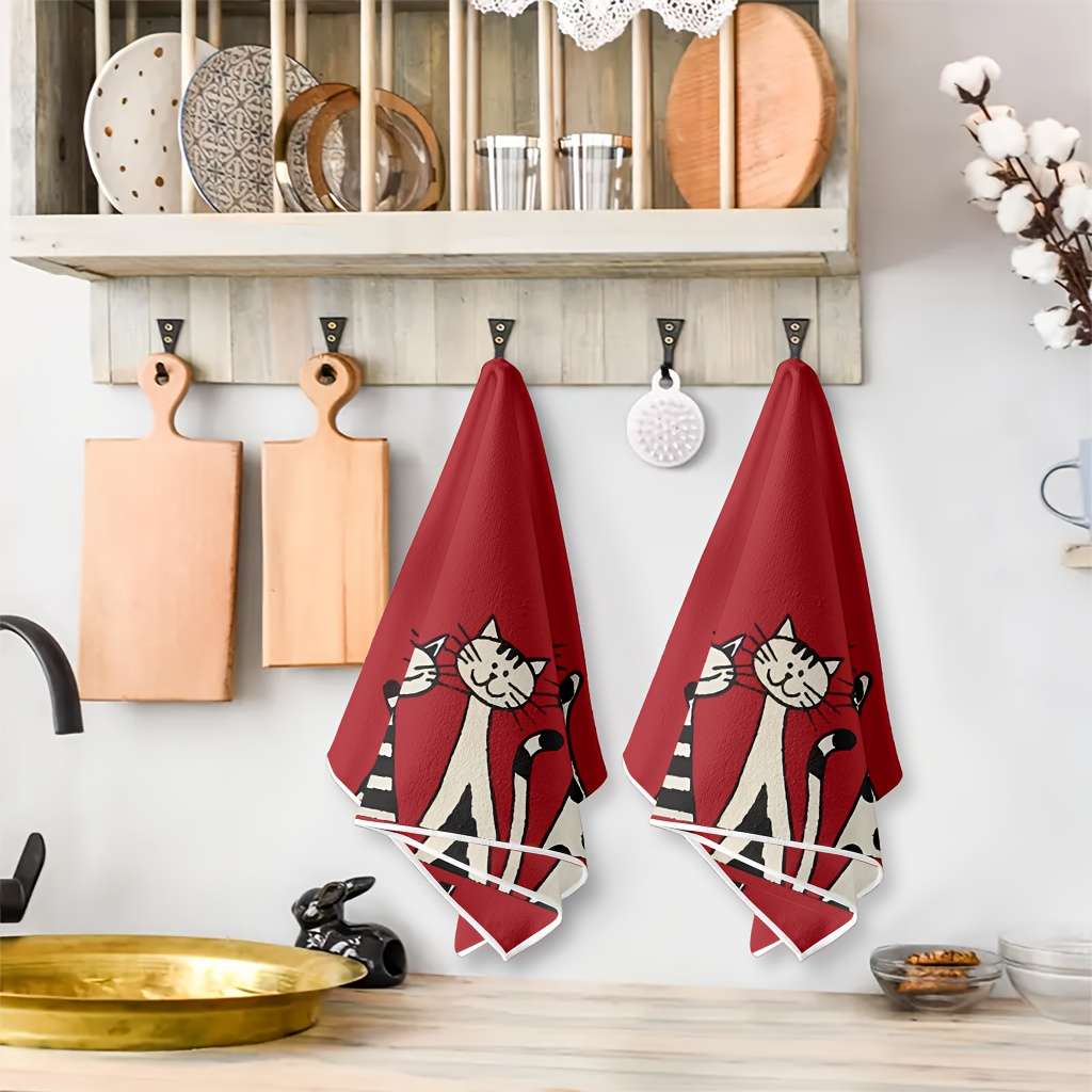 Rag Quantity Red Cat 2Pcs