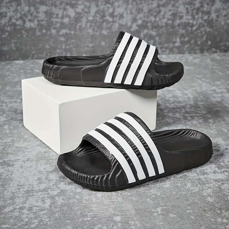 Men Slippers Summer Style Black Size Uk 7