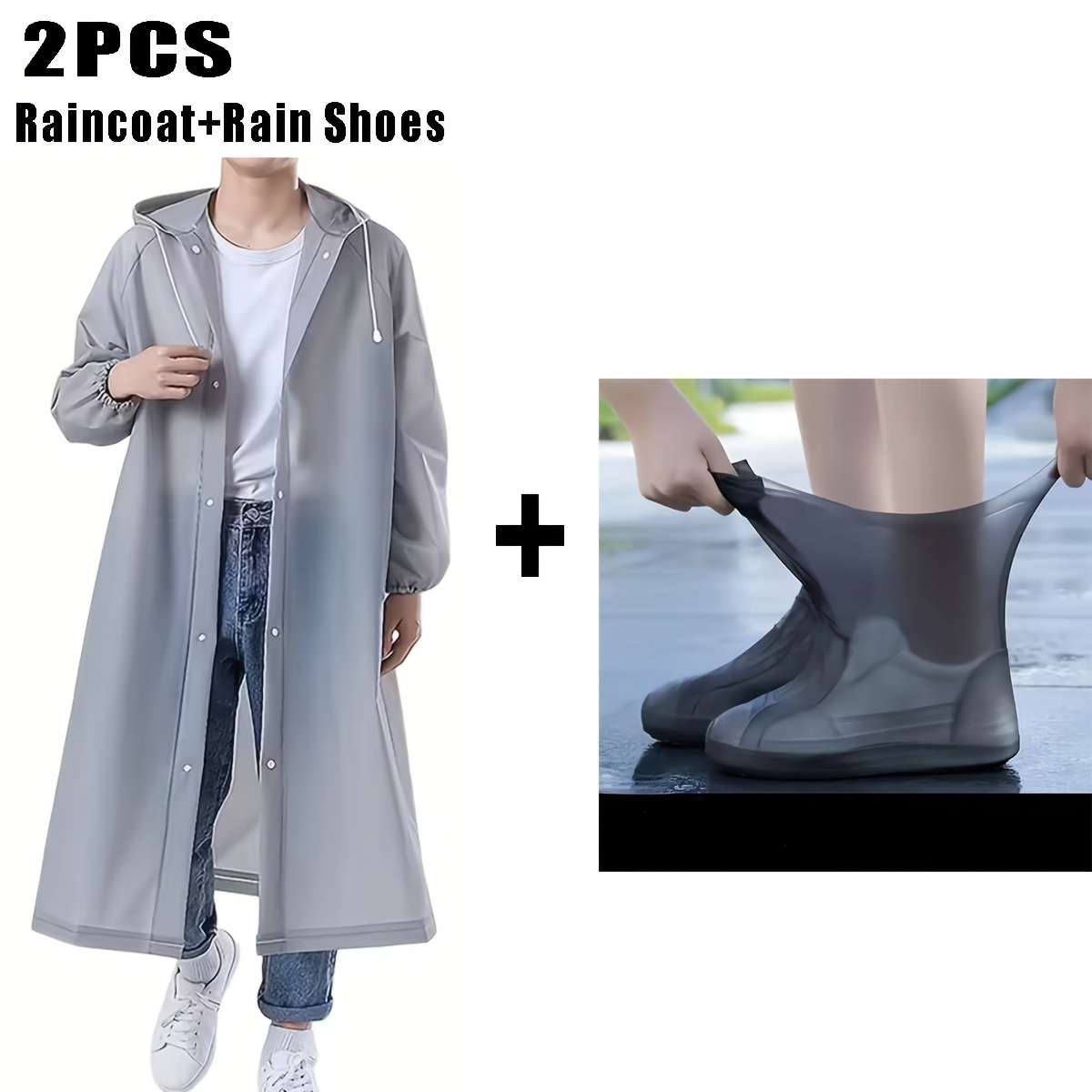 Raincoat White  Raincoat  Shoe Covers Size One Size Fits All