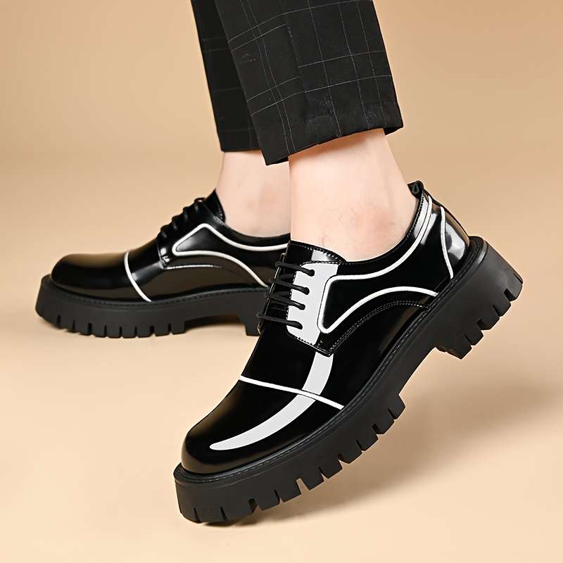 Mens Leather Shoes Color Black Sizeuk 8