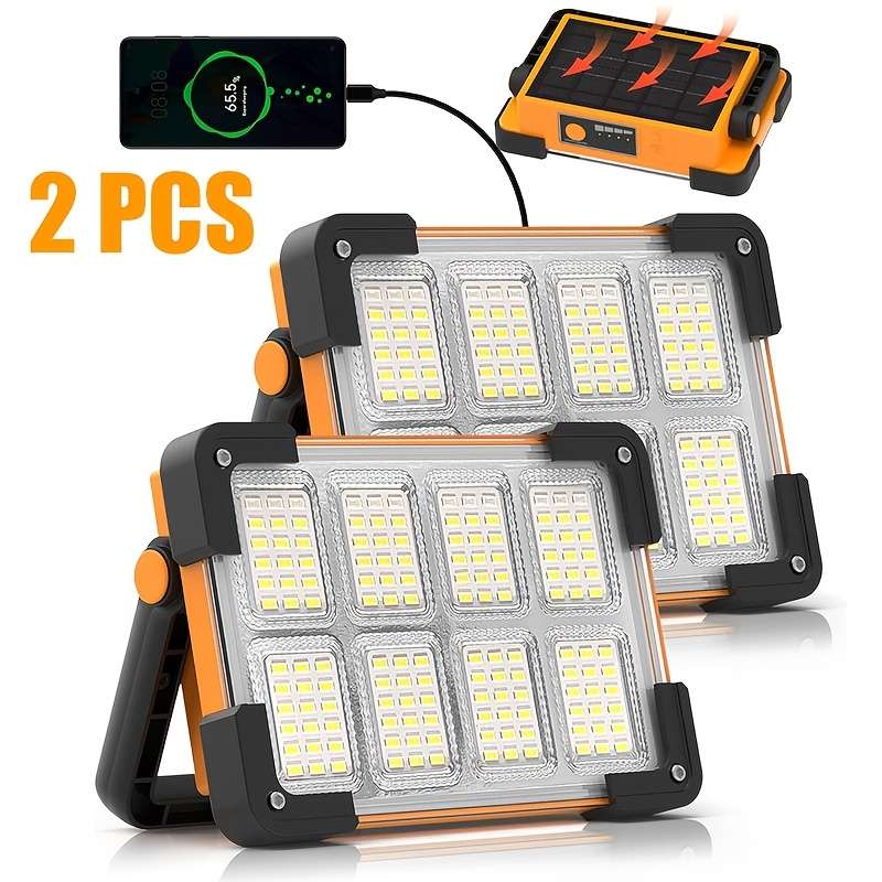 Solar Emergency Lights Color 2Pcs Orange And Orange