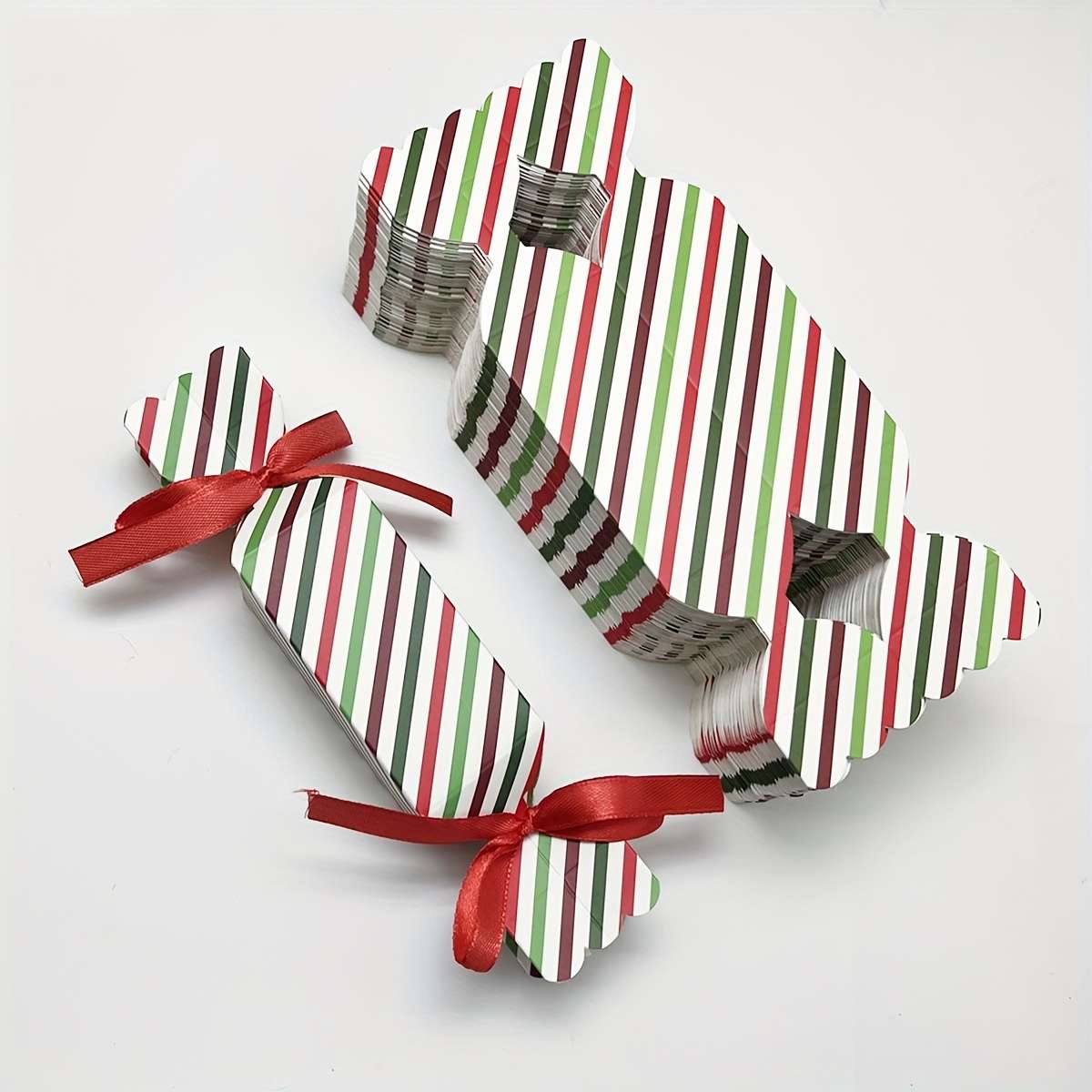 Christmas Gift Boxes Color Red Stripe Quantity 90Pcs