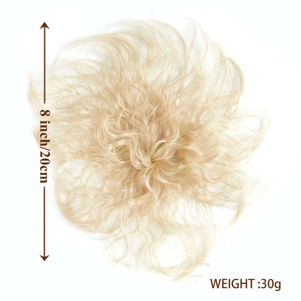 Brown Black Womens Wigs Hair Length 20.32Cm