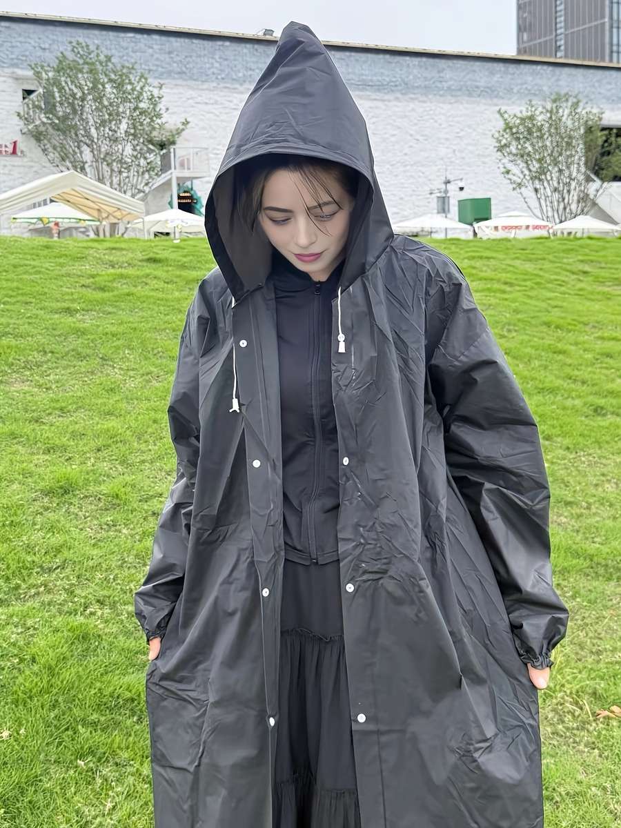 Raincoat Black Size Asian Xl