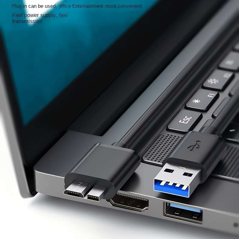 1pc High-Speed USB 3.0 Data Transfer Cable for Mobile Hard Drives AM to MicroB Connector 5GB