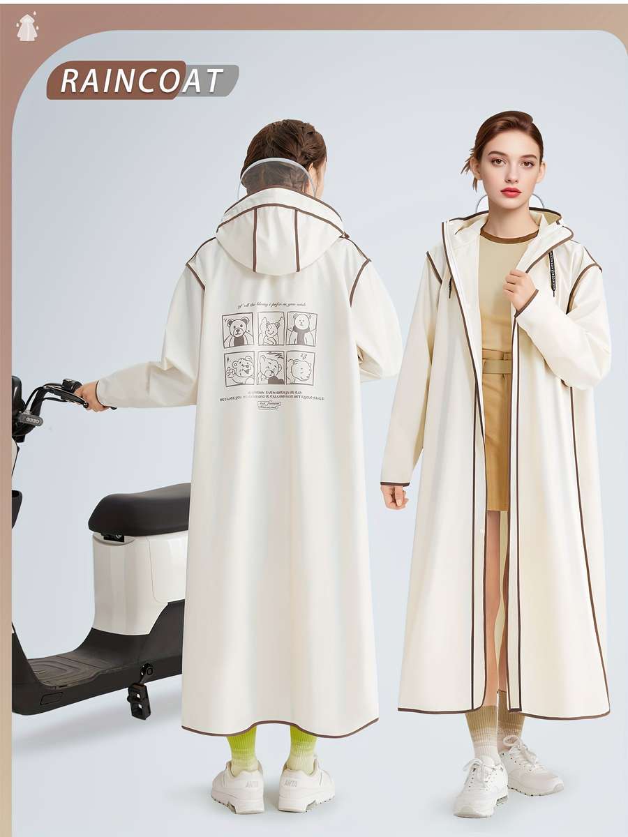 Raincoat M Beige Size Asian L