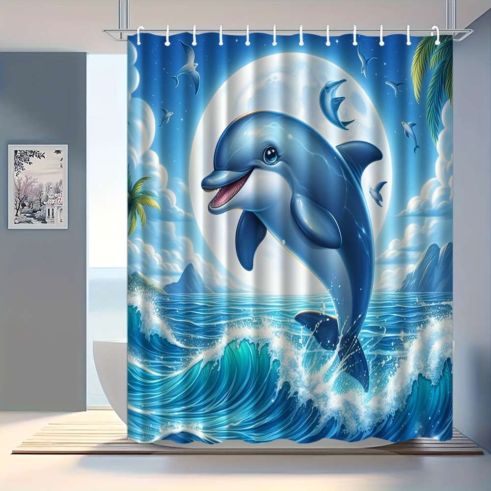 Waterproof Shower Curtain Color Polychrome Size 100X200 100.0Cm*200.0Cm