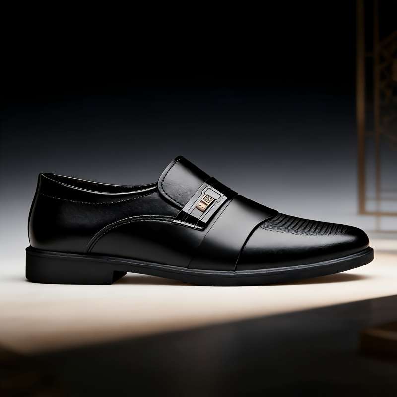 Mens Leather Shoes Color 7711 Black Sizeuk 7