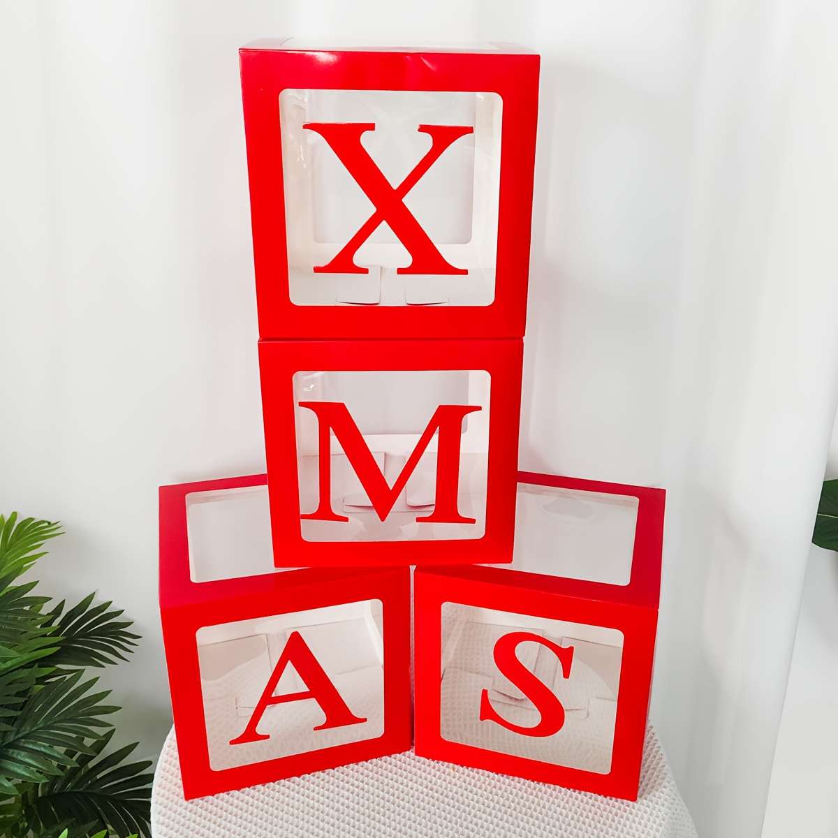 Christmas Gift Boxes Items 25Cm Red Xmas Balloon Box