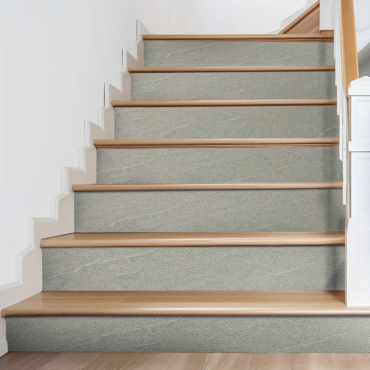 Floor Stickers Model Green Gray Moro Pattern Is 6Pcs Size 39.4Inchx6.8Inch Is 100Cmx17.5Cm