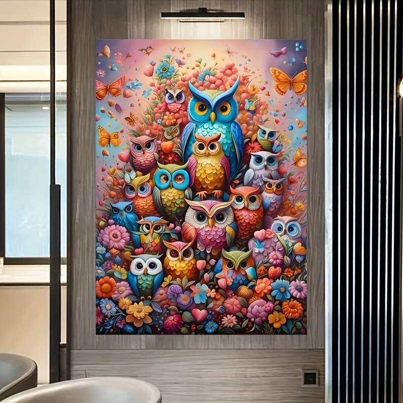 1000pcs Colorful Owl Personalized DIY Puzzle Thick And Durable Seamless Jigsaw Desi
