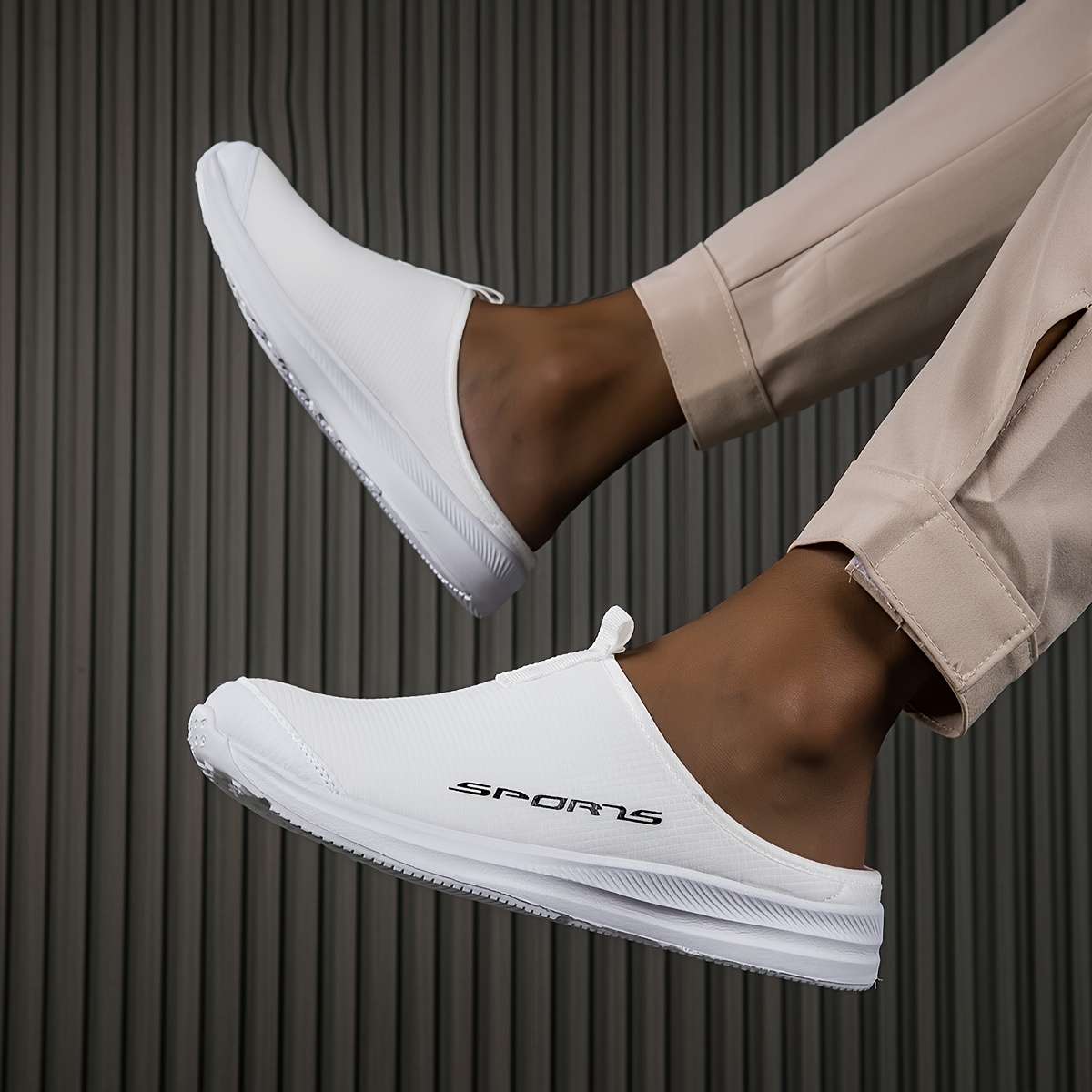 Men Slippers Summer Style Khaki Size Uk 3