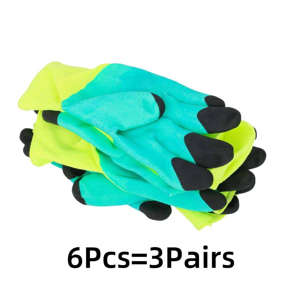 1Pair Black Finger Thickened Multi Purpose Work Gloves