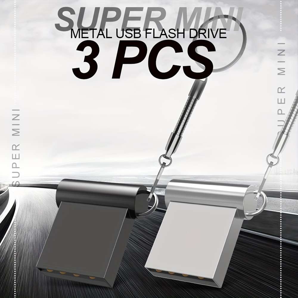 Usb Flash Drive Color Silvery Capacity 2Gb 3Pcs