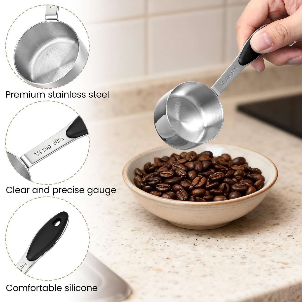 Measuring Cup Model Coffee Spoon 2Pcs