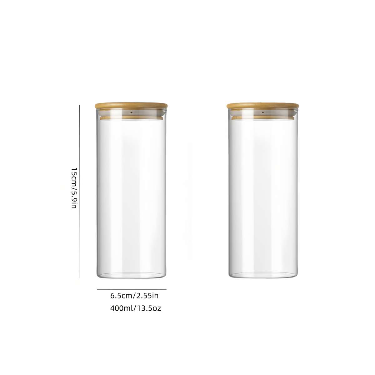 Sealed Jar Model 6.5*8 Round Can  2Pack