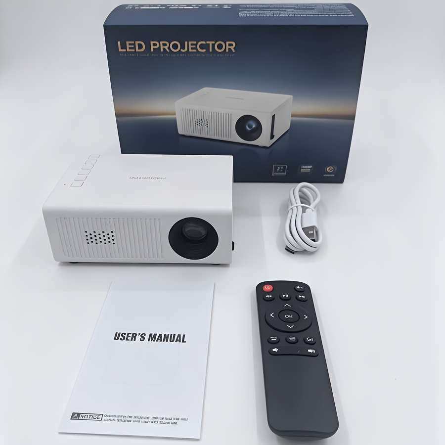 Projector Style White Multi Functional Mobile Phone Projector With Remote Control